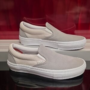 Vans Skate Slip-On “Cloud” — Suede/Canvas — Size 8